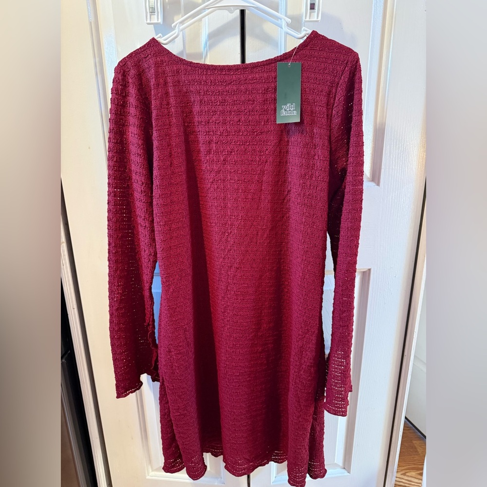Wild Fable Red Bodycon Long Sleeve
Dress Size Large